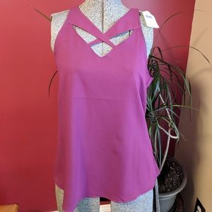 Dark Fuschia Cut-out blouse